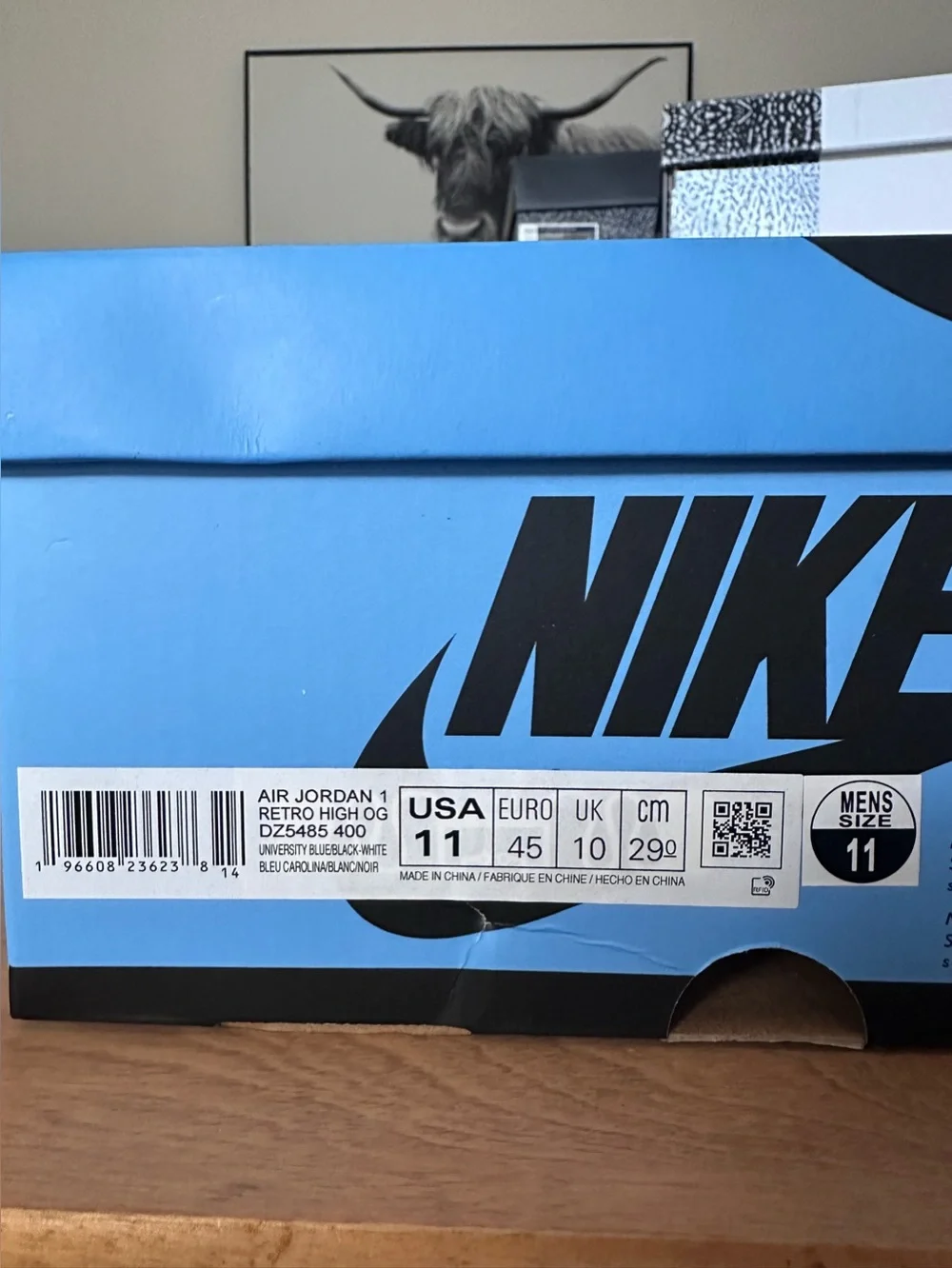 Air Jordan 1 Retro High- UNC toe (Size 11M) (DS)